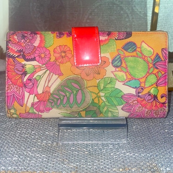 Christian Dior Limited Edition floral canvas and pink lambskin leather bifold - Picture 3 of 7